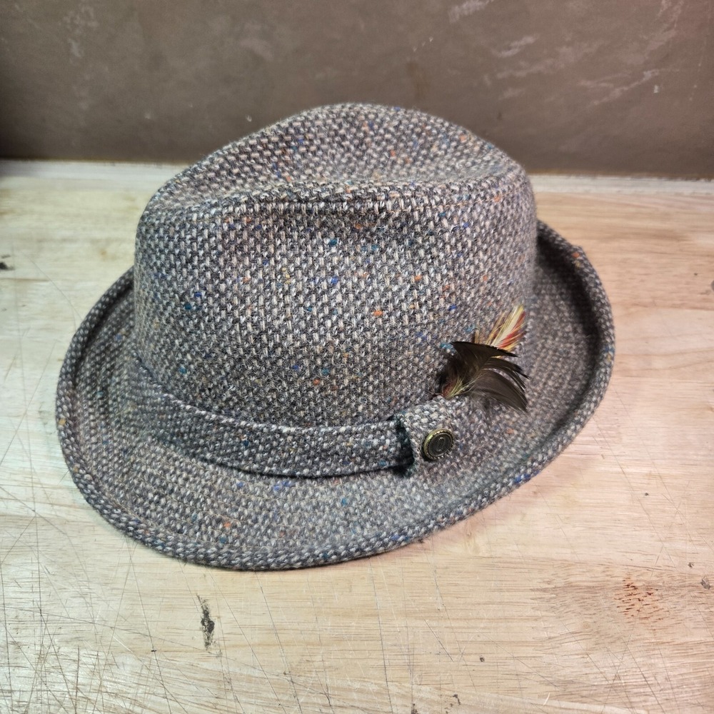 Pendleton Vintage Men's 7 Virgin Wool Tweed Fedora Size 7 Made In USA